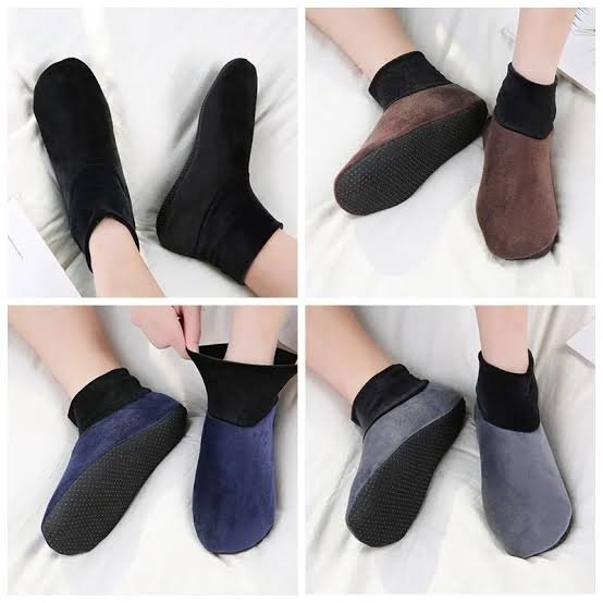 Finix Winter Warm Soft Woolen Knitted Loafer Slipper Socks with Colorful  Stripes for Boys & Girl Kids (b001,4-5 Years)-(Color May Vary)