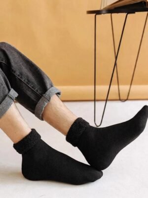1 Pair Men's Winter Woolen Warm Soft Thick Warm Fleece Thermal Socks